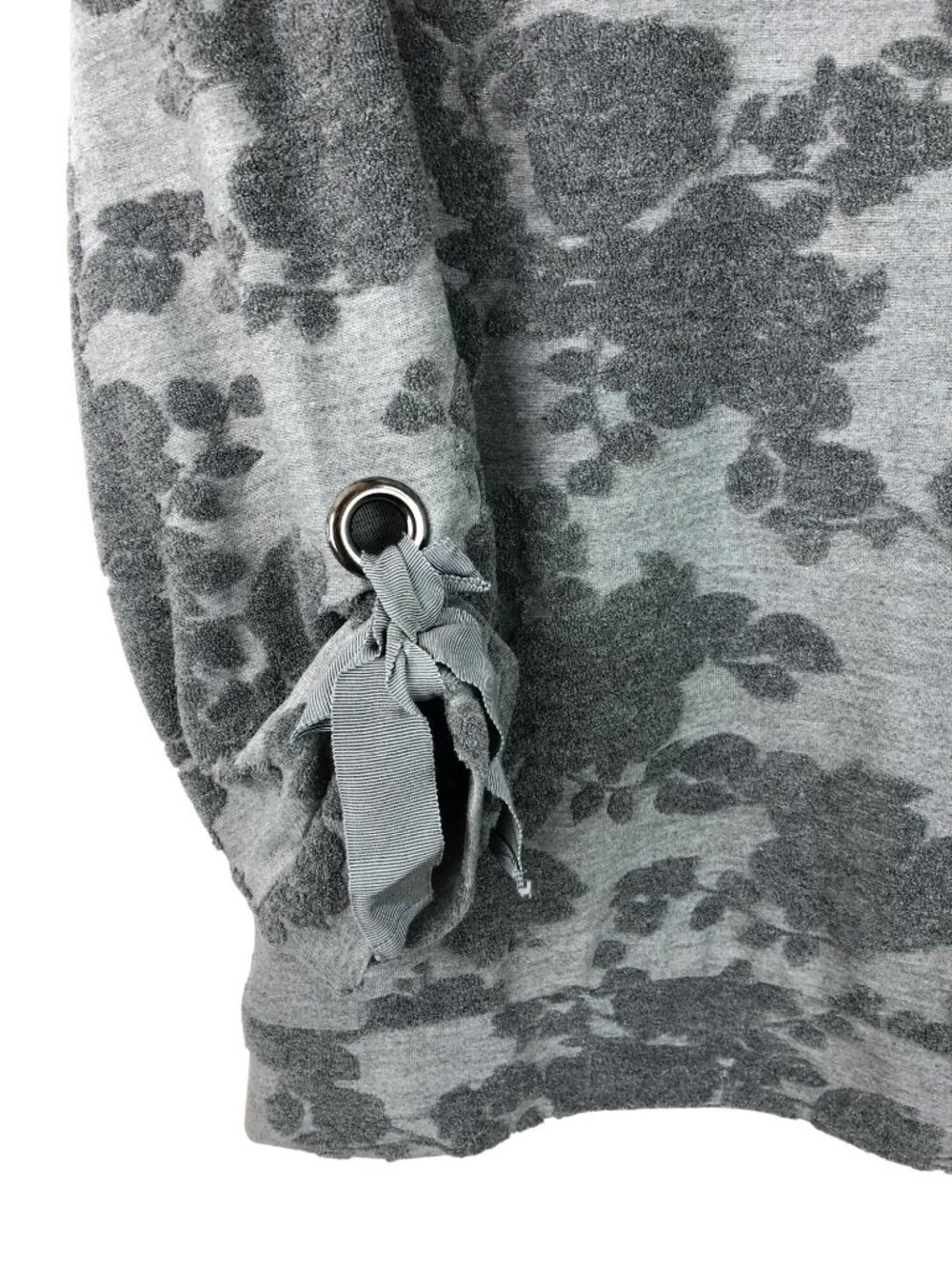 Simply Vera Vera Wang Women's Size PM Gray Textured Crewneck Sweatshirt - Picture 6 of 10